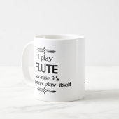 Mug Flûte - Jouer Elle-Même Drôle Musique Déco (Devant gauche)