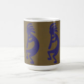 Mug Flûte Jouer Kokopelli Figure - Bleu sur Vert (Centre)