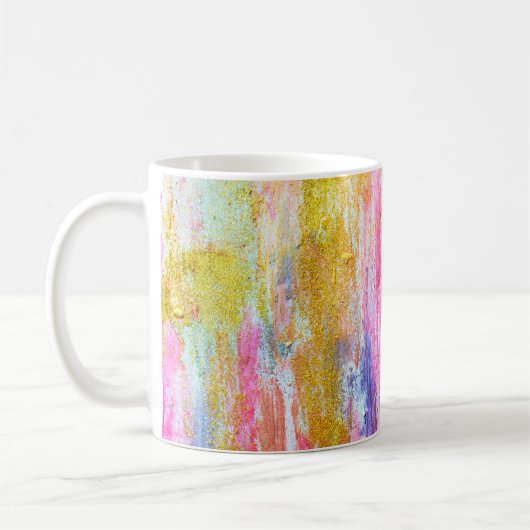 Mug Flux Abstraits de peintures au mur. Texte moderne (Gauche)