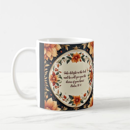 Mug Flux Automne Cadre Personnalisable Verset (Gauche)