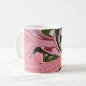 Mug Flux d'art rose et vert (Devant gauche)