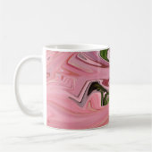 Mug Flux d'art rose et vert (Gauche)