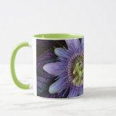 Mug Flux de fleurs mauve Passion personnalisable (Gauche)