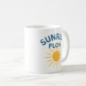 Mug Flux de lever de soleil Graphique rétro Vinyasa Yo (Devant droit)