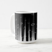 Mug Flux De Ligne Cerclée Noir Et Blanc (Devant gauche)