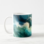 Mug Flux d'océan doré Vagues abstraites (Gauche)