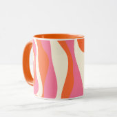 Mug Flux et reflux 4 - Rose, Orange et Crème (Devant gauche)