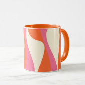 Mug Flux et reflux 4 - Rose, Orange et Crème (Devant droit)