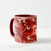 Mug Flux Rouge Abstrait (Devant gauche)