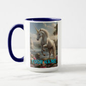 Mug Flux Unicorne Blanc Personnalisé (Gauche)