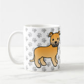 Mug Flwn Staffordshire Bull Terrier mignon chien de de (Gauche)