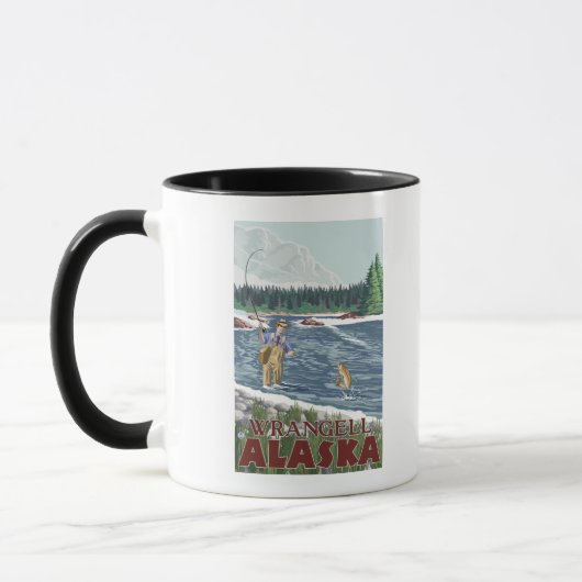 Mug Fly Fisherman - Wrangell, Alaska (Gauche)