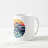 Mug Fly Fishing Drift Boat River Therapy Retro Gift (Devant droit)