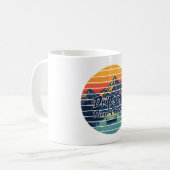 Mug Fly Fishing Drift Boat River Therapy Retro Gift (Devant gauche)