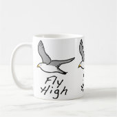 Mug Flying Bird. Mouette mouillée en vol. (Gauche)