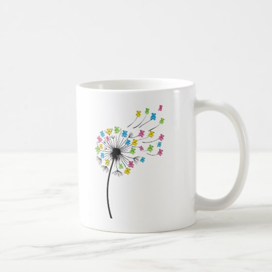 Mug Flying cute bears dandelion flow (Droite)
