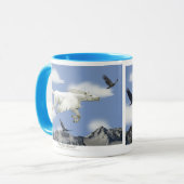 Mug Flying Pegasus, Eagle & Mountains Imaginaire Art (Devant gauche)