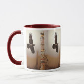 Mug Flying Raven & Totem-Pole Imaginaire Art (Gauche)