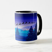 Mug Flying reindeer,christmas,pine,snow (Devant droit)