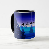 Mug Flying reindeer,christmas,pine,snow (Devant gauche)