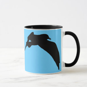 Mug Flying Sea Gull Black Silhouette Personnalisable M