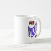 Mug Flynn, Nom, Logo Avec Camions De Feu, (Devant droit)