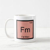 Mug Fm - gros T-shirt de symbole d'élément de chimie (Gauche)