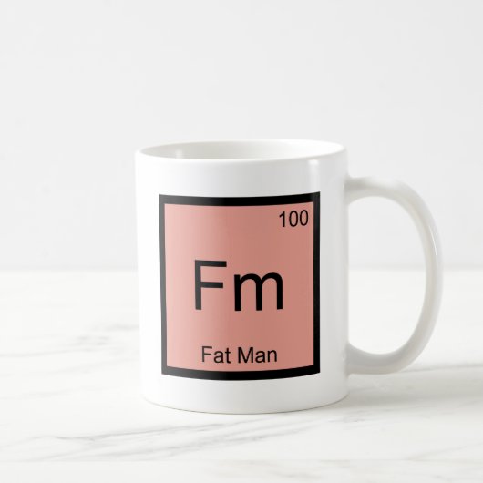Mug Fm - gros T-shirt de symbole d'élément de chimie (Droite)