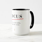Mug FOCUS Minimalist Motivational — Clean Mode (Devant droit)