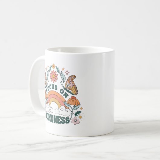 Mug Focus sur la gentillesse graphique Super (Devant gauche)