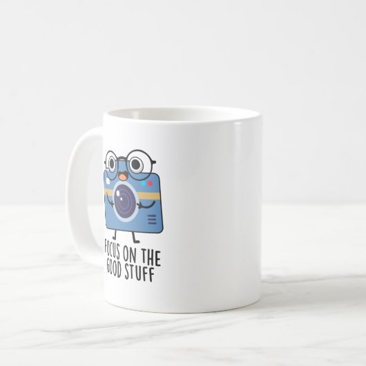 Mug Focus Sur Les Bonnes Choses De Caméra Positive Pun (Devant gauche)