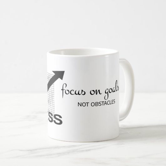 Mug Focus sur les objectifs : Inspiration motivationne (Devant droit)