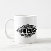 Mug FOCUS – Word Cloud Motivational Design (Gauche)