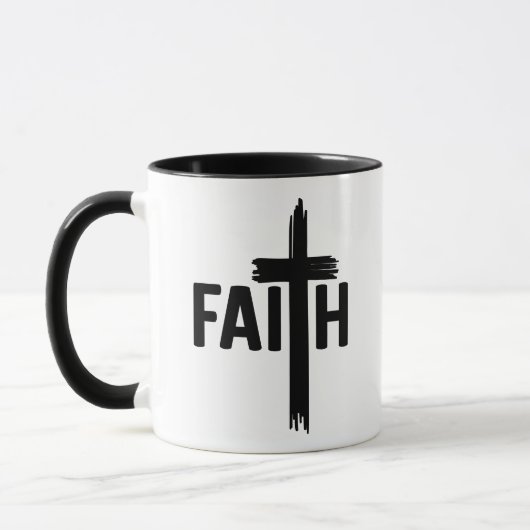 Mug Foi avec croix (Gauche)