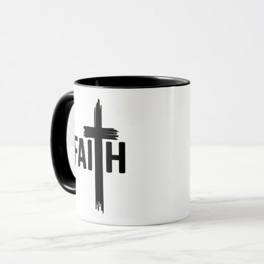 Mug Foi avec croix (Devant gauche)