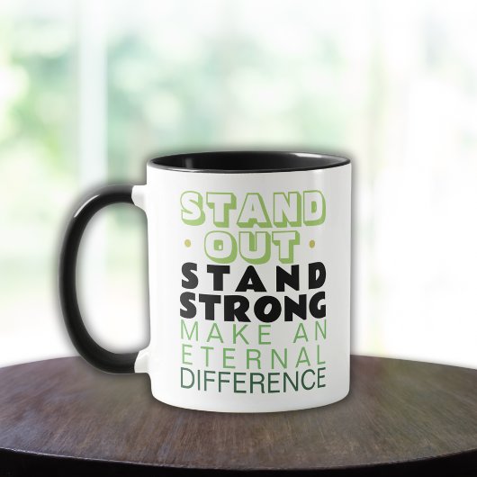 Mug Foi chrétienne audacieuse Motivation Coloré Vert