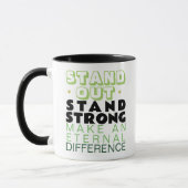 Mug Foi chrétienne audacieuse Motivation Coloré Vert (Gauche)