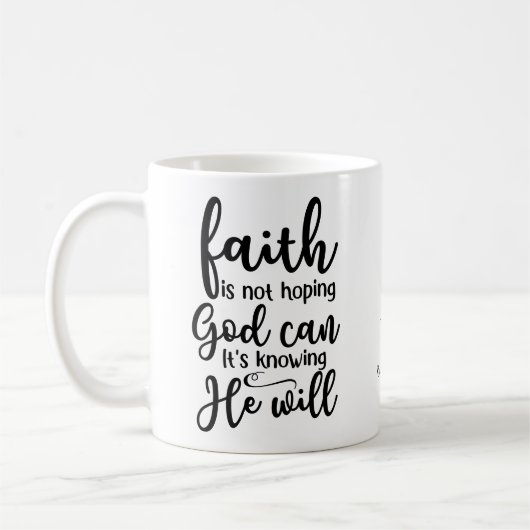 Mug Foi chrétienne personnalisée Connaître Dieu (Gauche)