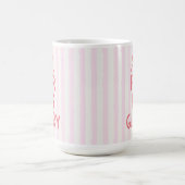 Mug Foi chrétienne rayure rose Bible Citation Mignonne (Centre)