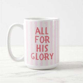 Mug Foi chrétienne rayure rose Bible Citation Mignonne