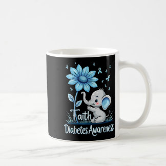 Mug Foi drôle Elephant Sunflower Ribbon Diabetes Awa