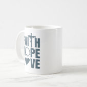 Mug Foi Espoir Aimer Jésus Religion chrétienne (Devant gauche)