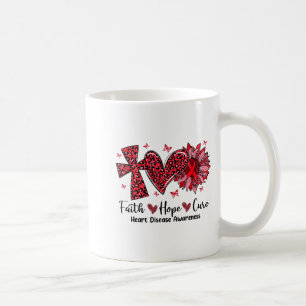 Mug Foi Espoir Cure Tournesol Léopard Maladie Cardiaqu