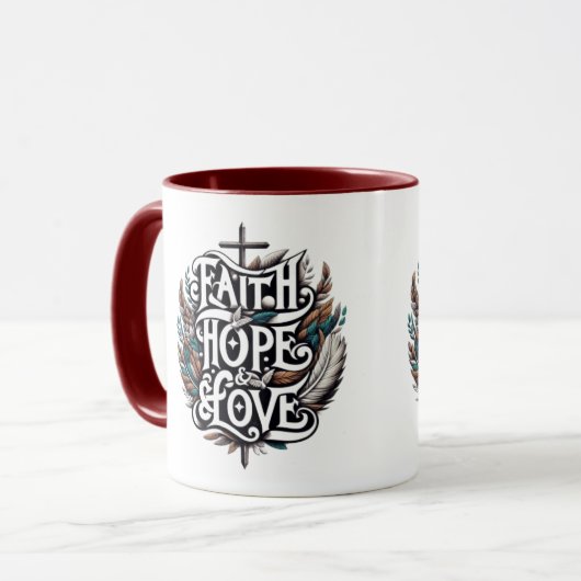 Mug Foi, Espoir et Amour (Devant gauche)
