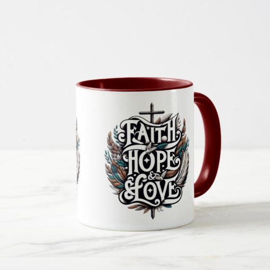 Mug Foi, Espoir et Amour (Devant droit)
