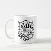 Mug Foi Famille & Vie Agricole Bible Verse (Gauche)