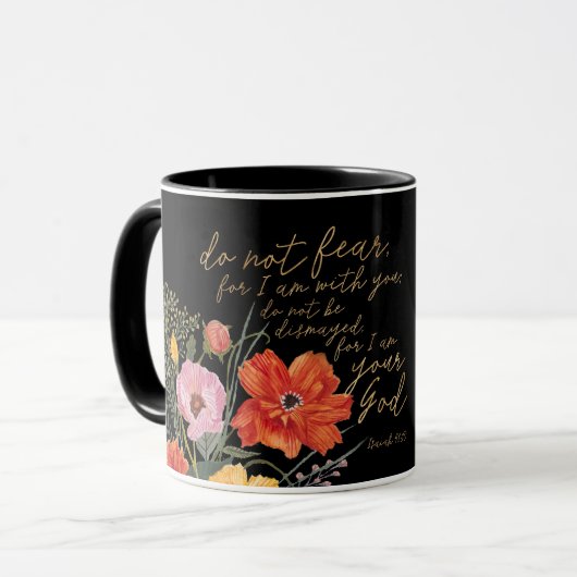 Mug Foi Florale - Ne Craignez Pas, Car Je Suis Avec Vo (Devant gauche)