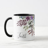 Mug Foi Inspirationnelle Bourgogne Aquarelle Florale (Gauche)