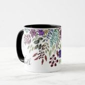 Mug Foi Inspirationnelle Bourgogne Aquarelle Florale (Devant gauche)