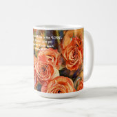 Mug Foi Orange Roses délice et écriture (Devant droit)